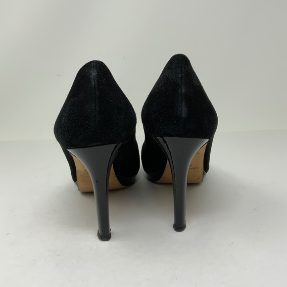 Kate Spade Kendra Black Suede Leather Round Toe Platform High Heels Shoes 9M - Picture 5 of 8